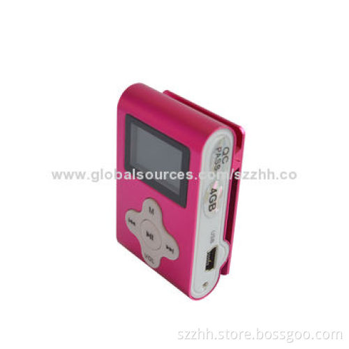 Flash Clip MP3 Players with 1.1-inch OLED Display with USB Disk, 3.5mm Jack